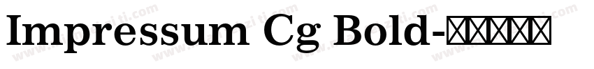 Impressum Cg Bold字体转换